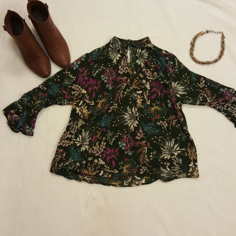 Shear Floral Blouse
